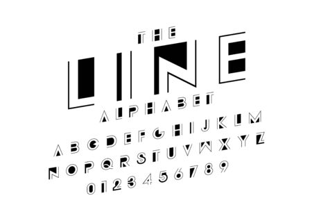 A Vector of modern abstract font and alphabet illustration.のイラスト素材