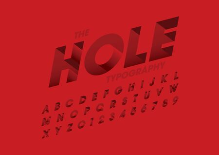 Vector of modern abstract font and alphabetのイラスト素材