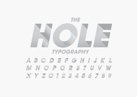 Vector of modern abstract font and alphabetのイラスト素材