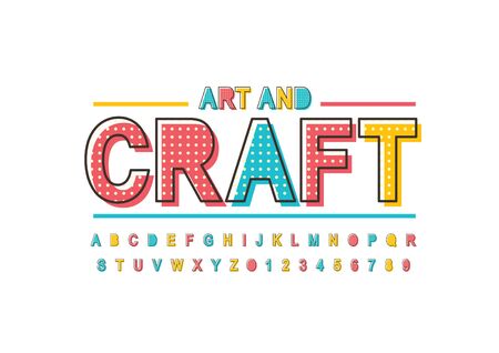 Vector of modern abstract font and alphabetのイラスト素材