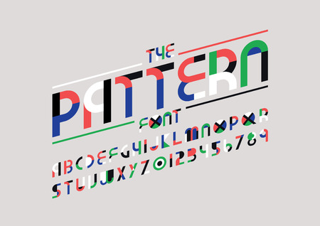 Vector of modern abstract font and alphabetのイラスト素材