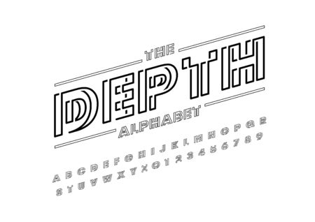 Out of focus font - The Depth alphabetのイラスト素材