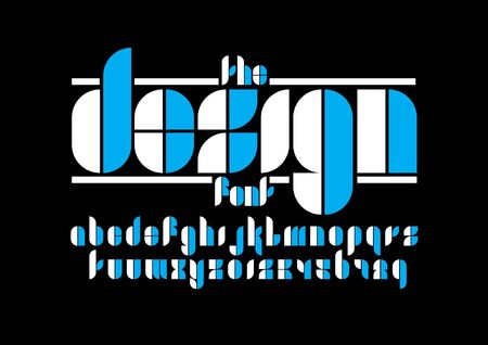 Vector of modern abstract font and alphabetのイラスト素材