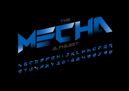 Vector of stylized bold font and alphabetのイラスト素材