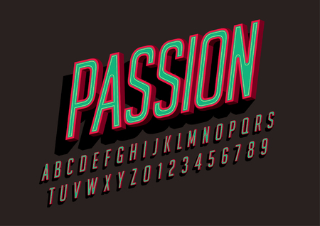 Vector of modern bold font and alphabet illustration.のイラスト素材