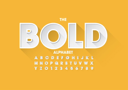 Vector of stylized modern font and alphabetのイラスト素材