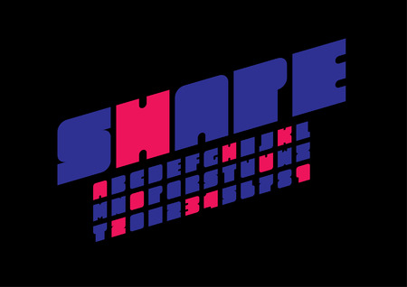 Vector of stylized modern font and alphabetのイラスト素材
