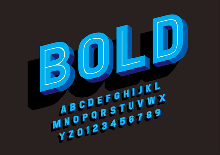 Vector of stylized modern font and alphabetのイラスト素材