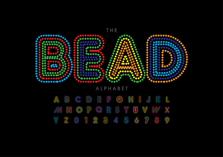 Vector of stylized modern font and alphabetのイラスト素材