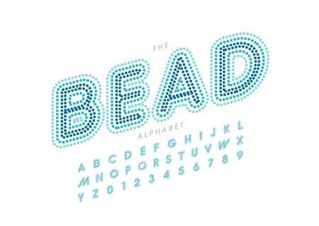 Vector of stylized modern font and alphabetのイラスト素材