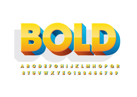 Vector of stylized modern font and alphabetのイラスト素材