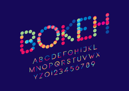 Vector of stylized modern font and alphabetのイラスト素材