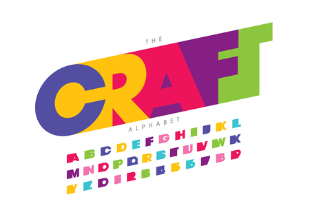 Vector of stylized modern font and alphabetのイラスト素材