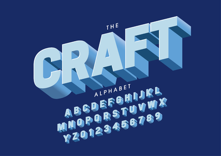 Vector of stylized modern font and alphabetのイラスト素材
