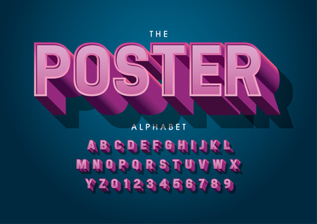 Vector of stylized modern font and alphabetのイラスト素材