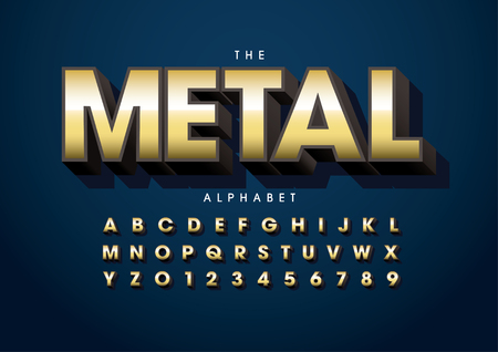 Vector of stylized modern font and alphabetのイラスト素材