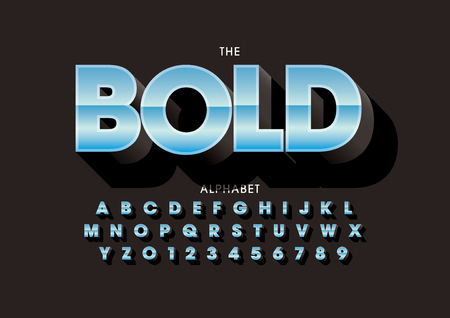 Vector of stylized modern font and alphabetのイラスト素材