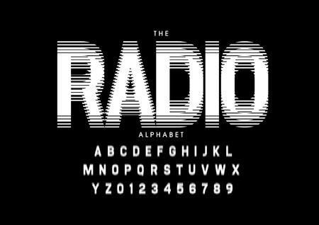 Vector of stylized modern font and alphabetのイラスト素材