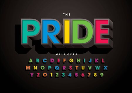 Vector of stylized modern font and alphabetのイラスト素材