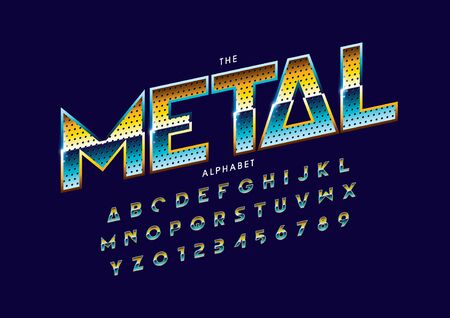 Vector of stylized modern font and alphabetのイラスト素材