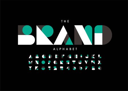 Vector of stylized modern font and alphabetのイラスト素材