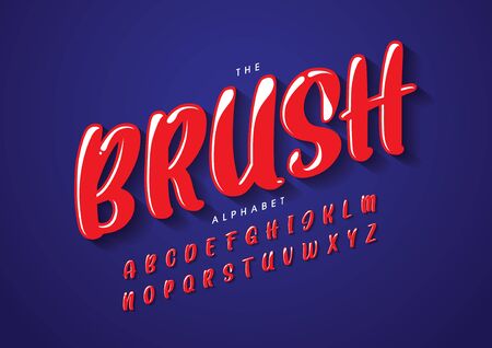 Vector of stylized modern font and alphabetのイラスト素材