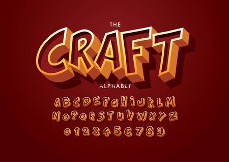 Vector of stylized modern font and alphabetのイラスト素材