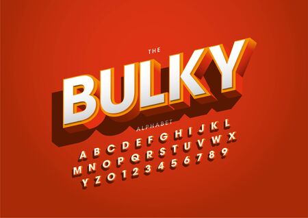 Vector of stylized modern font and alphabetのイラスト素材