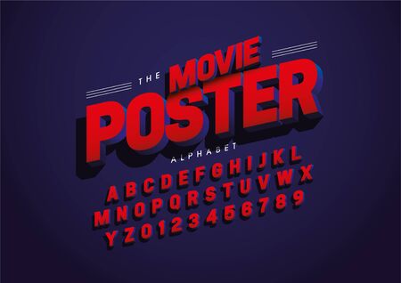 Vector of stylized modern font and alphabetのイラスト素材
