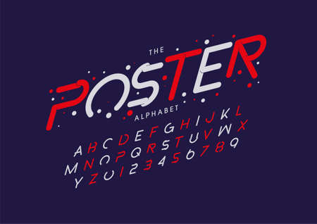 Vector of stylized poster font alphabetのイラスト素材