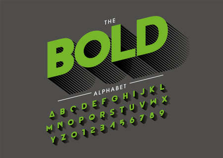Stylized bold alphabet font vectorのイラスト素材