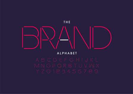 Stylized brand alphabet font vectorのイラスト素材