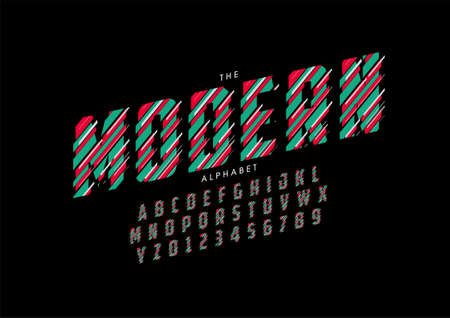 Stylized modern alphabet font vectorのイラスト素材