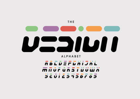 Stylized design alphabet font vectorのイラスト素材