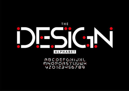 Stylized design alphabet font vectorのイラスト素材