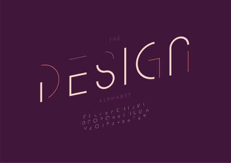 Vector of stylized design alphabet and fontのイラスト素材