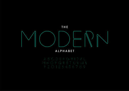 Vector of stylized modern alphabet and fontのイラスト素材