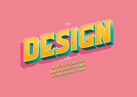 Vector of stylized design alphabet and fontのイラスト素材