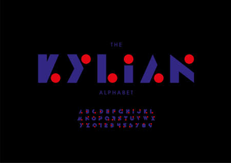 Vector of stylized kylian alphabet and fontのイラスト素材