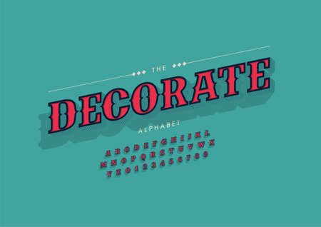 Vector of stylized decorate alphabet and fontのイラスト素材