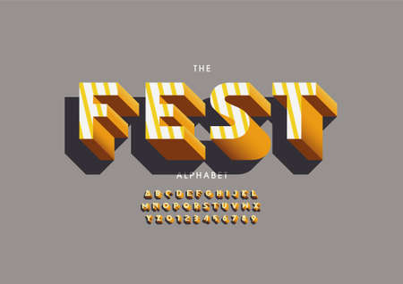 Vector of stylized fest alphabet and fontのイラスト素材