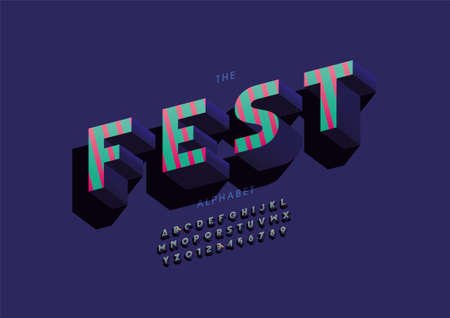 Vector of stylized fest alphabet and fontのイラスト素材