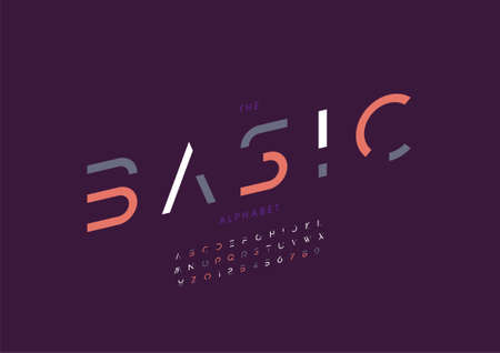 Vector of stylized basic alphabet and fontのイラスト素材