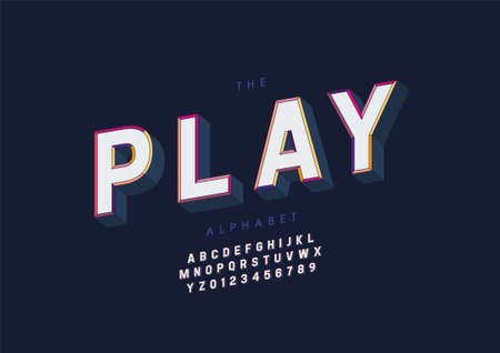 Vector of stylized play alphabet and fontのイラスト素材