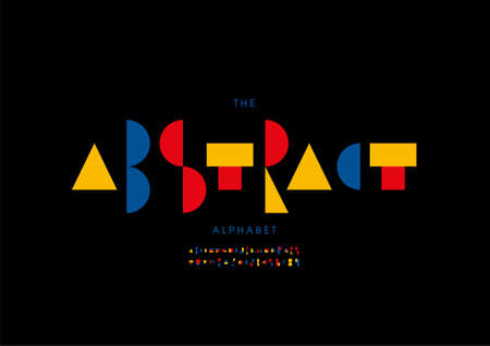 Vector of stylized abstract alphabet and fontのイラスト素材
