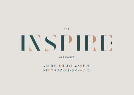Vector of stylized inspire alphabet and fontのイラスト素材