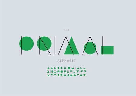 Vector of stylized primal alphabet and fontのイラスト素材