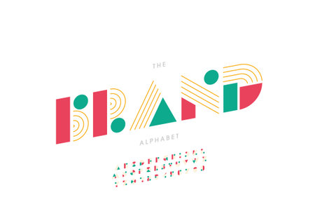 Vector of stylized brand alphabet and fontのイラスト素材