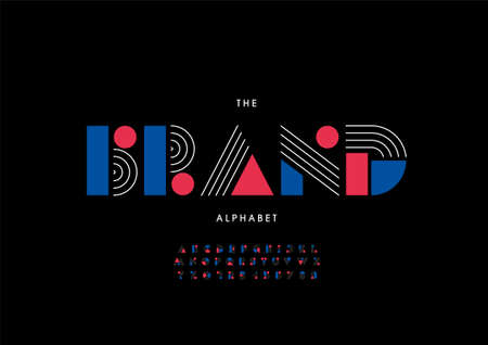 Vector of stylized brand alphabet and fontのイラスト素材
