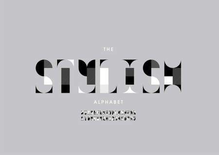 Vector of stylized stylish alphabet and fontのイラスト素材
